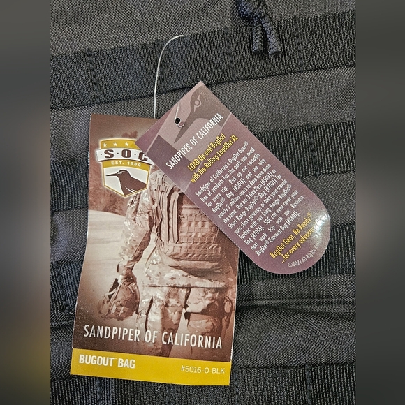 Sandpiper of California Black Military Mens Hiking Bugout Bag NEW - Picture 4 of 16